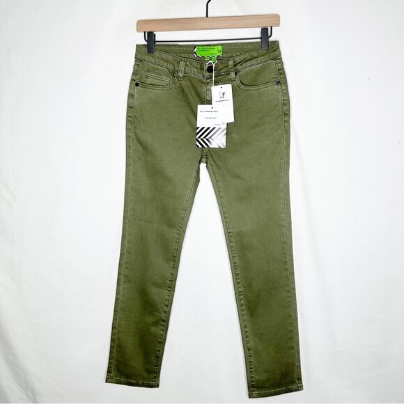 SANDRINE ROSE Skinny Jeans in Army NWT in Size 27 - Picture 2 of 7